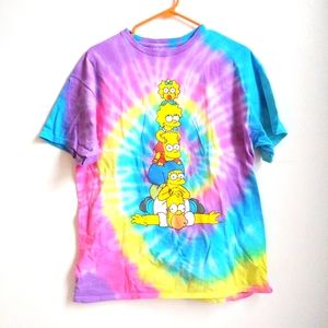 The Simpsons Colorful Psychedelic Tie-Dye T-shirt